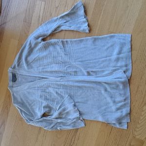 Anthropologie grey knit cardigan